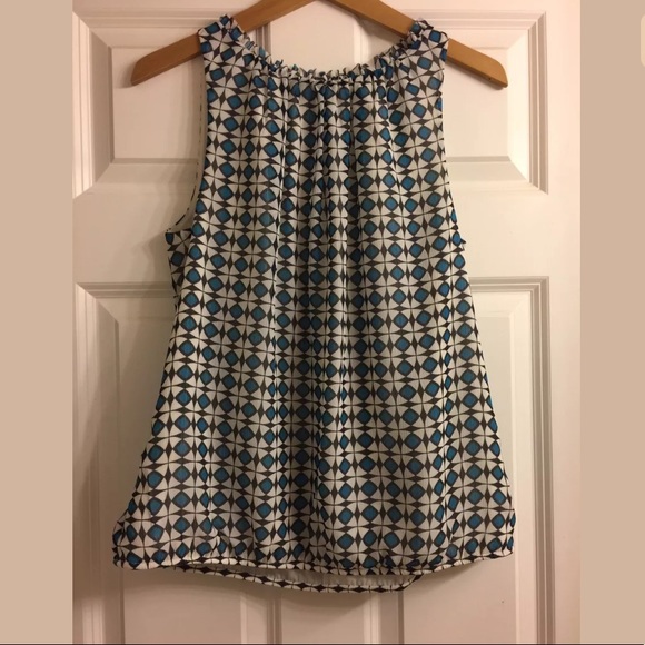 Ann Taylor Sleeveless Geometric Top. Size Medium - Picture 1 of 5